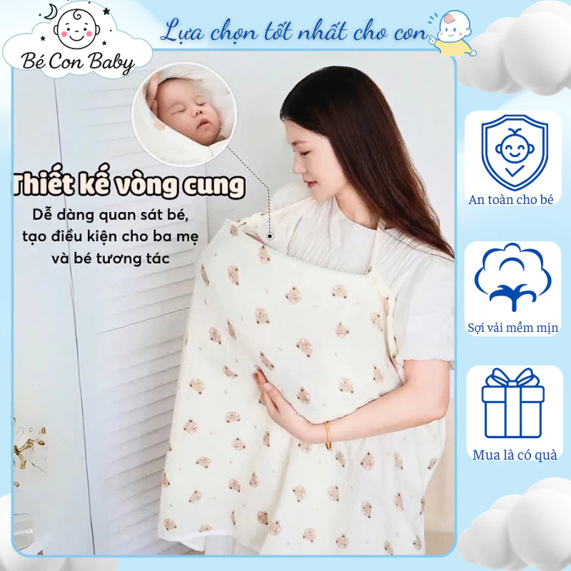 Khăn che cho mẹ cho con bú (Riêng tư và thoải mái)